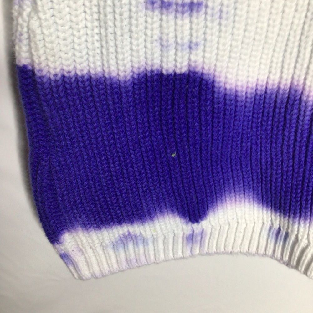 Joseph A. purple sleeveless sweater PXL  tie dye 100% cotton Twee - Picture 2 of 6